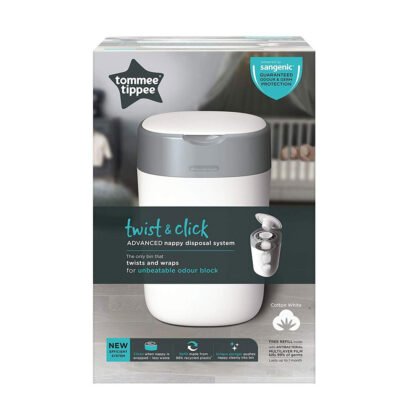 Tommee Tippee-Хигиенен кош за памперси Twist&Click бял