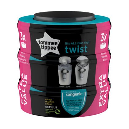 Tommee Tippee-Комплект касети за хигиенен кош Twist&Click 3 бр.