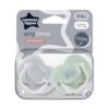 Tommee Tippee-Ортодонтични залъгалки Anytime 0-6м 2бр. син/зелен/Птиче