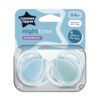 Tommee Tippee ортодонтична залъгалка Night 0-6м синя
