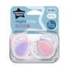 Tommee Tippee ортодонтична залъгалка Night 18-36м розова