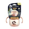 Tommee Tippee-Неразл. се чаша с мек накрайник Soft Spout 150мл 4м+, Bacshield, роз/Лисиче