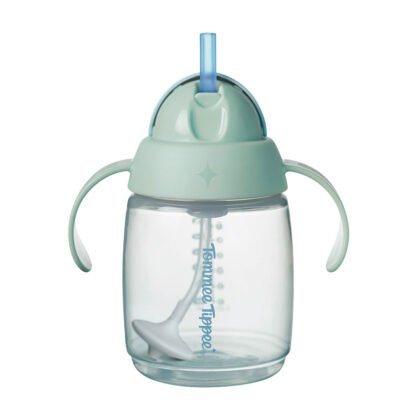 Tommee Tippee-Неразл. се чаша със сламка Superstar с дръжки 240мл 6м+