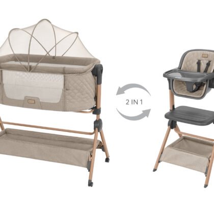 2в1 Мини кошара + Стол за хранене Sleat Me Beige
