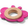 Babyono Toys-Дървена и силиконова гризалка 1075/01 Butterfly
