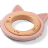 Babyono Toys-Дървена и силиконова гризалка 1076/02 Kiitten