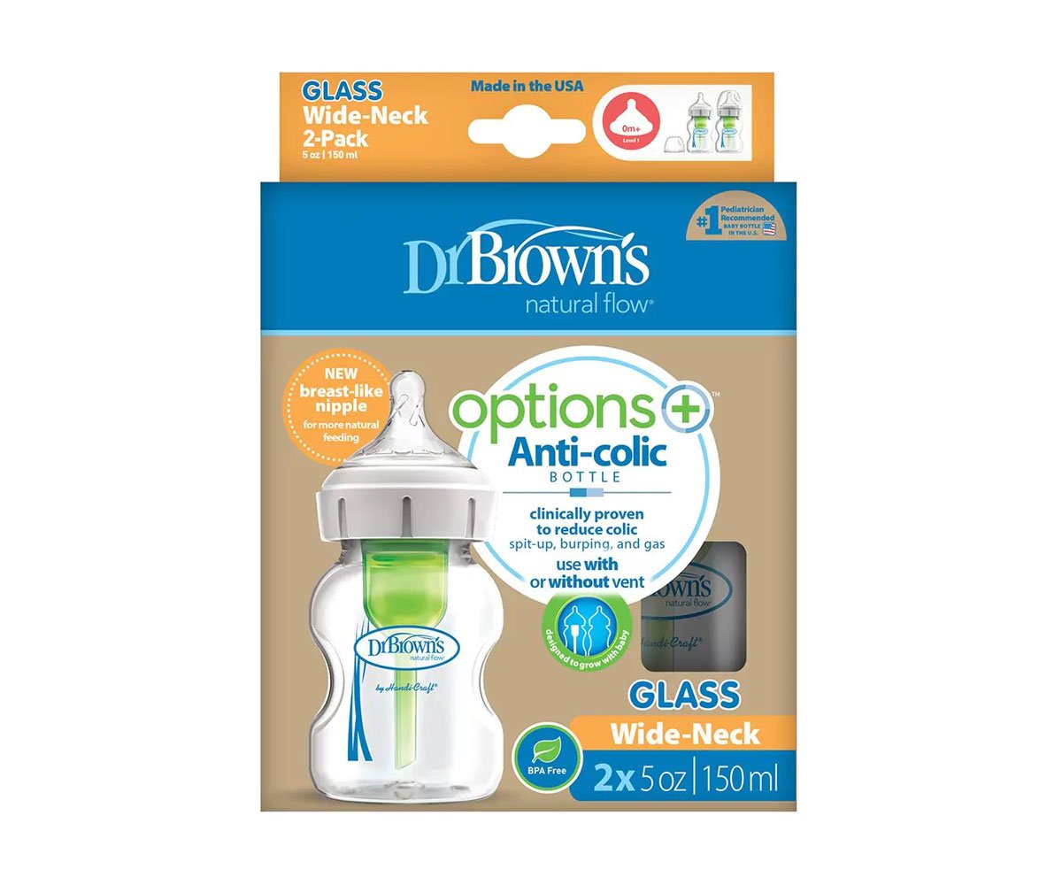 Dr.Browns-Стъклено шише WN Options+ 2бр. 150мл WB52700-P2