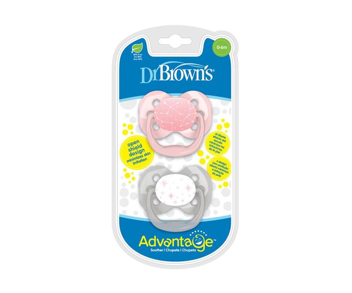 Dr. Browns залъгалка Advantage 1 етап 2 бр. розови