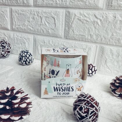 Коледна ароматна свещ в чаша Warm wishes