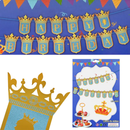 Парти надпис Happy Birthday за момче