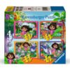 Ravensburger - Пъзел 4-в-1: 12/16/20/24 ел. - Дора Изследователката