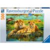 Ravensburger - Пъзел 500 ел. - Лъвове в саваната