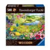 Ravensburger -Дървен пъзел 500 ел. - Дива градина