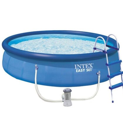 INTEX – Надуваем басейн Easy Set, 457 х 107 см с филтърна помпа