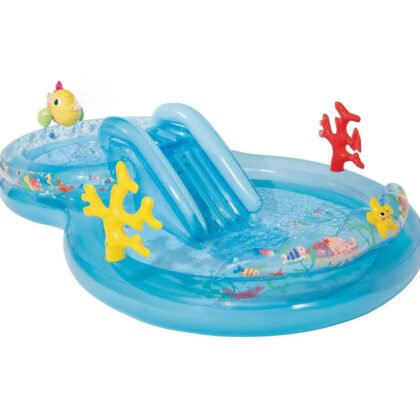 Intex-Надуваем център за игра с пързалка Морско дъно, 310х193х71 см