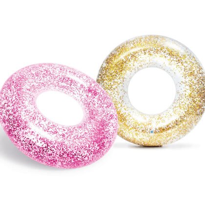 Intex-Детски прозрачен надуваем пояс Transperent Glitter, 107х27 см
