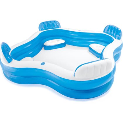 Семеен надуваем басейн Intex със седалки Family Lounge, 229х229х66 см