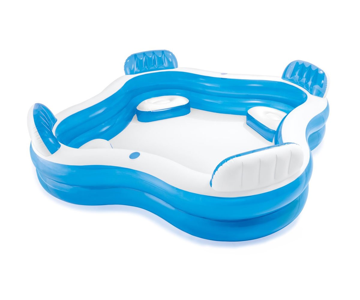 Семеен надуваем басейн Intex със седалки Family Lounge, 229х229х66 см