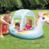 Intex – Детски надуваем басейн с пръскало Еднорог, 254х132х109 см