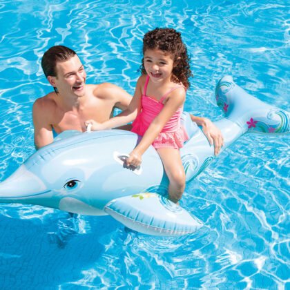 Intex – Надуваема играчка Делфин Lil' Dolphin Ride-on, малък, 175х66 см