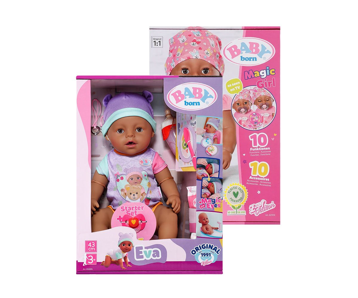 Baby Born - Интерактивно бебе с аксесоари - етническо