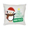 Коледна възглавница My First Christmas с пингвин, 30 см