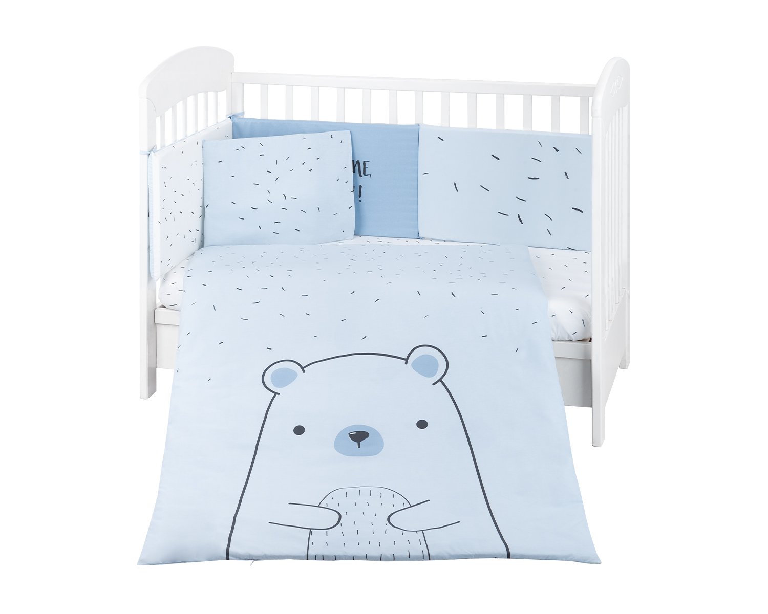 Бебешки спален комплект 6 части 70/140 Bear with me Blue - Image 2