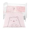 Бебешки спален комплект 6 части 70/140 Bear with me Pink