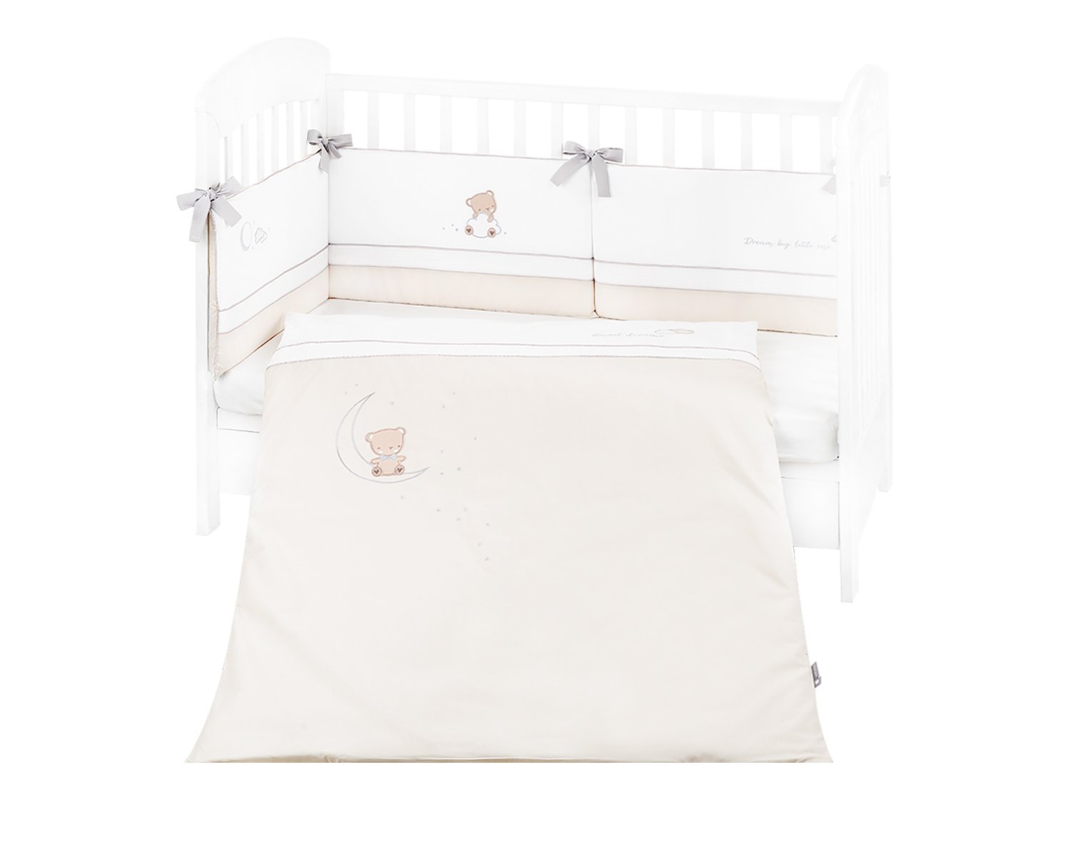 Бебешки спален комплект с бродерия 2 части EU style 70/140 Dream Big Beige - Image 2