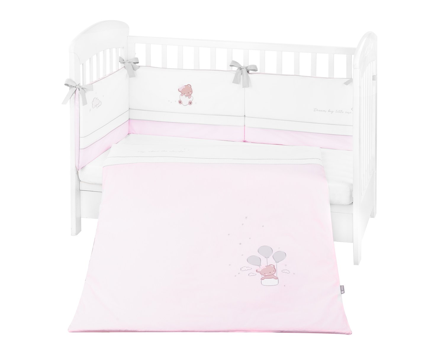 Бебешки спален комплект с бродерия 2 части EU style 70/140 Dream Big Pink - Image 2