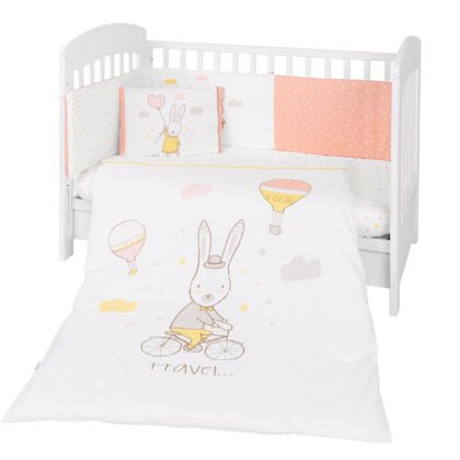 Бебешки спален комплект 6 части 70/140 Rabbits in Love
