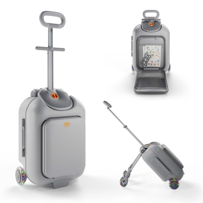 Куфар със седалка KinderKraft Cabby Grey
