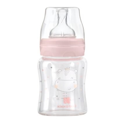 Шише стъклено 120мл Hippo Dreams Pink