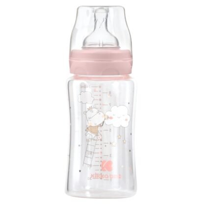 Шише стъклено 240мл Hippo Dreams Pink