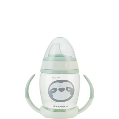 Чаша със силиконов накрайник 200мл Happy face Mint
