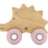 Играчка дървена с чесалка Hedgehog Pink