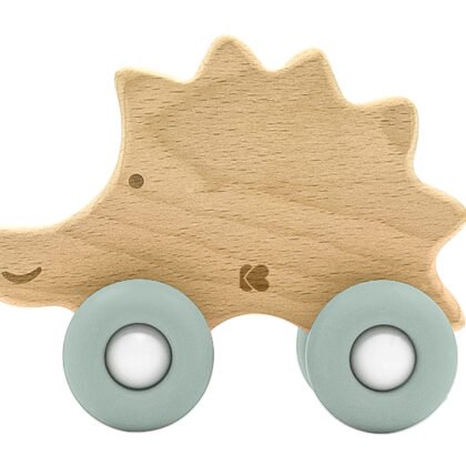 Играчка дървена с чесалка Hedgehog Mint