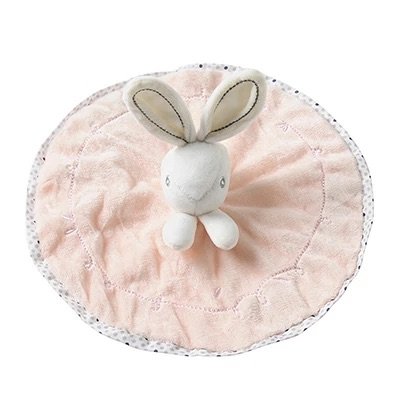 Мека играчка за гушкане зайче, розово, 25 см