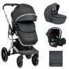 Комбинирана количка 3в1 с твърд кош Irene Dark Grey 2024