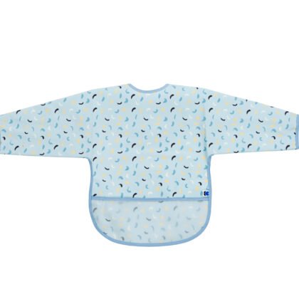 Непромокаем лигавник с ръкави и джоб Arty Blue Pattern
