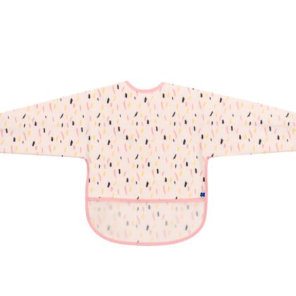 Непромокаем лигавник с ръкави и джоб Arty Pink Pattern