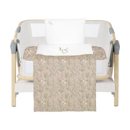 Бебешки спален комплект за мини-кошара 3ч Secret Garden Beige