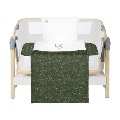 Бебешки спален комплект за мини-кошара 3ч Secret Garden Green
