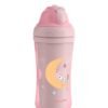 Чаша със силиконовa сламка 220мл Moony me Pink