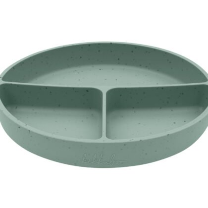 Чиния с отделения и вакуумно дъно Platinum Silicone Sage