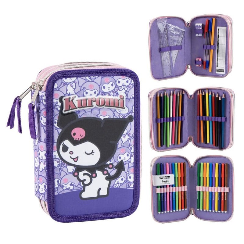 2700002311 Несесер 3 ципа Hello Kitty Kuromi