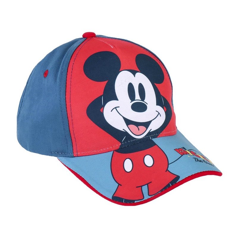 Шапка с козирка Mickey червен