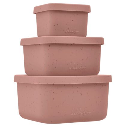 Сет кутии за храна 3 бр Platinum Silicone Blush