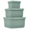 Сет кутии за храна 3 бр Platinum Silicone Sage