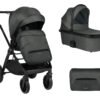 Комбинирана количка 2в1 с кош за новородено Tiffany Dark Grey 2024